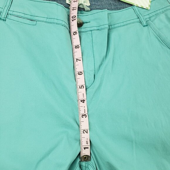 Woolrich Vista Point Eco Rich Capri Pants Teal Womens 12 Convertible Shorts - Picture 13 of 13